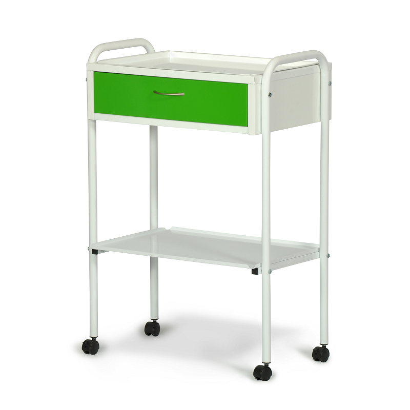 Столик СМ-3-1 маніпуляційний на колесах, 2 металічні полиці ТМ ОМЕГА